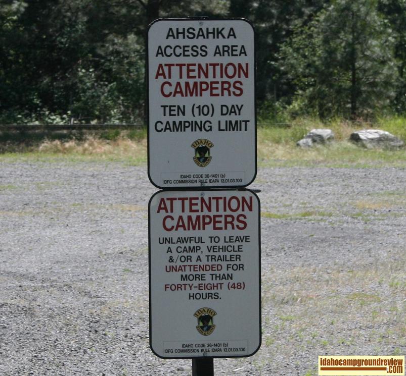 Information sign at Ahsanhka Access Site