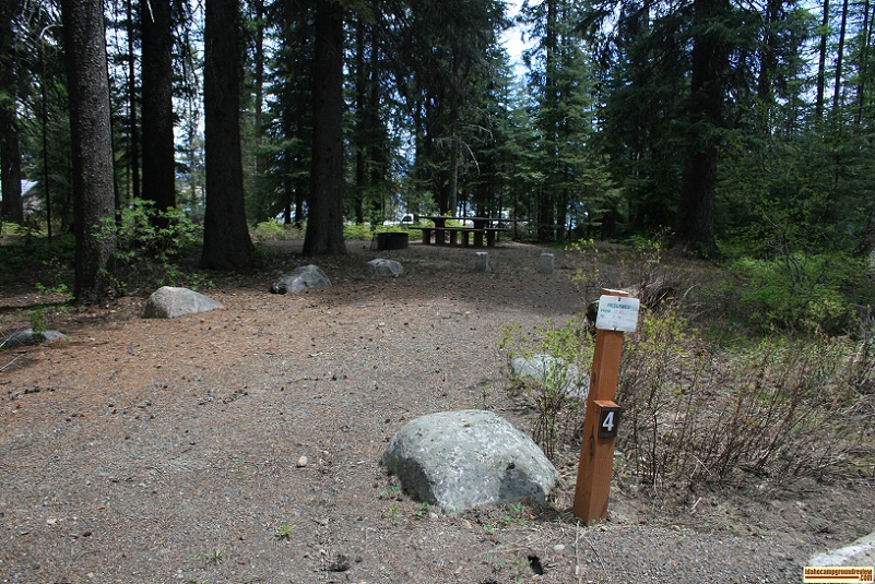 A picture of campsite number 4 in Amanita Campground