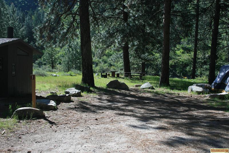 view of badger creek forest camp camping site 3 on  the boise river