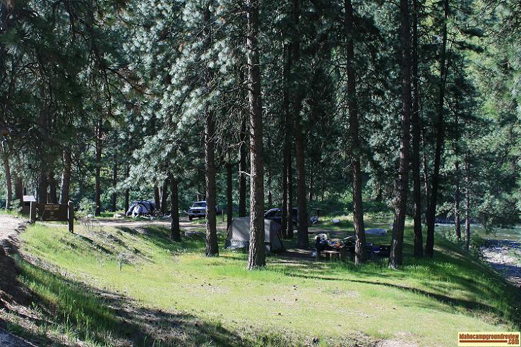 view of badger creek forest camp campground on the boise river