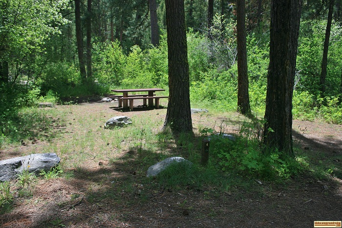 Bird Creek Campground camping, campsite 4.