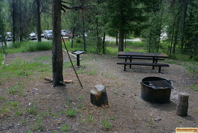 1 of 6 tent camping sites at the Middle Fork of the Salmon River Trailhead near Boundary Creek Campground.