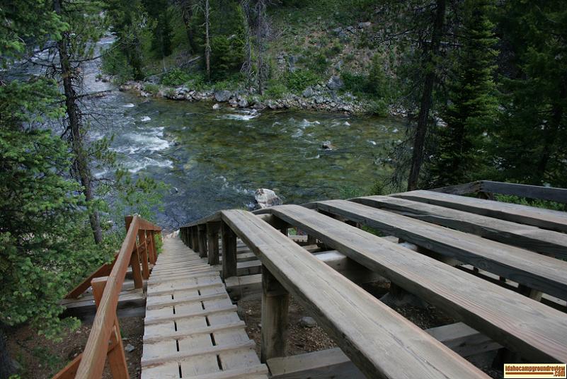 The ramp for the rafters to put in at Boundary Creek Campground