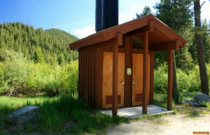 This the outhouse at Bowns Campground.