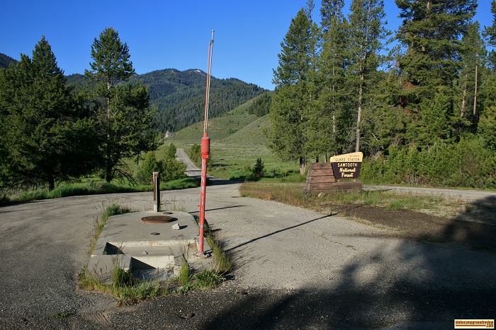 This is a view of the RV Dump Station at Big Smokey Guard Station near Bowns Campground
