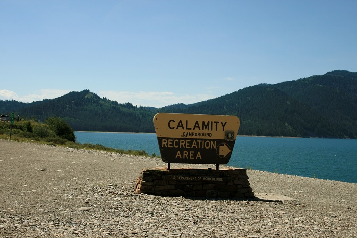 Calamity Campground on Palisades Reservoir.