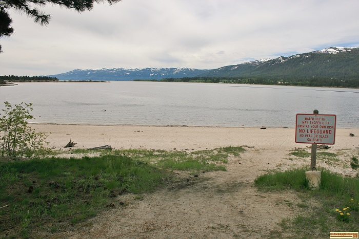 The swimming beach at Boulder Creek Day Use area.