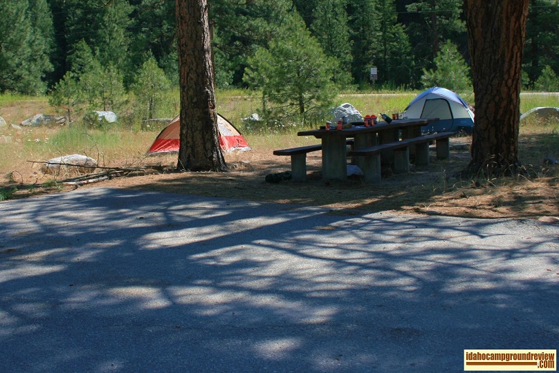 Typical camp site in Deadwood Campground