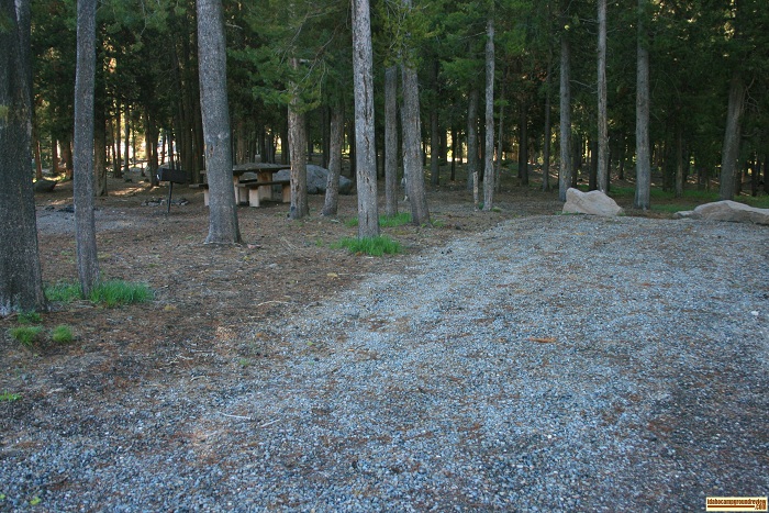 Campsite in Diamondfield Jack Campground near Magic Mountain.