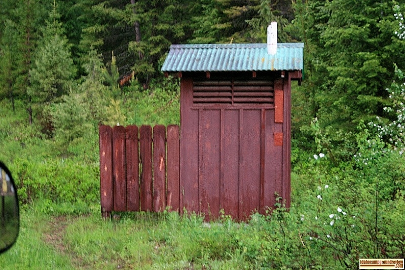 The outhouse in Ditch Creek Campground is the old style.