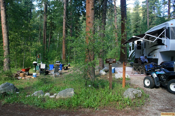 The hosts site at Dog Creek Campground.