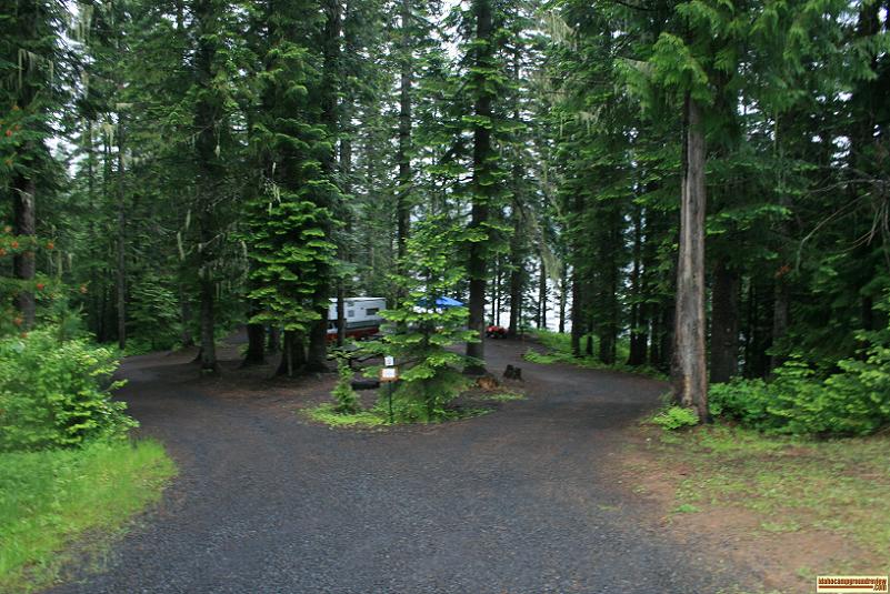 Typical camp site in Spur Road Campground.