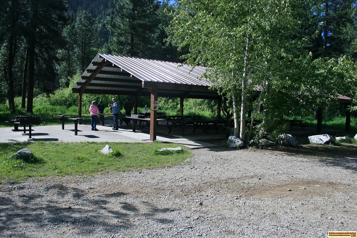 Elks Flat Campground Review, shelter