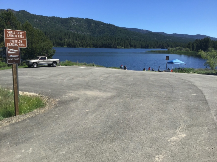 Camping in Idaho at Horsethief Reservoir Campground.