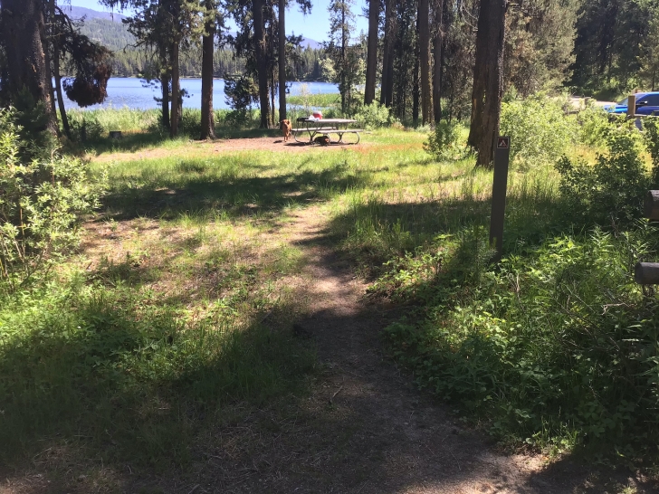Camping in Idaho at Horsethief Reservoir Campground.