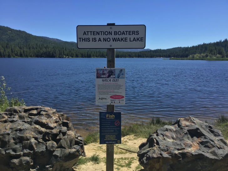Camping in Idaho at Horsethief Reservoir Campground.