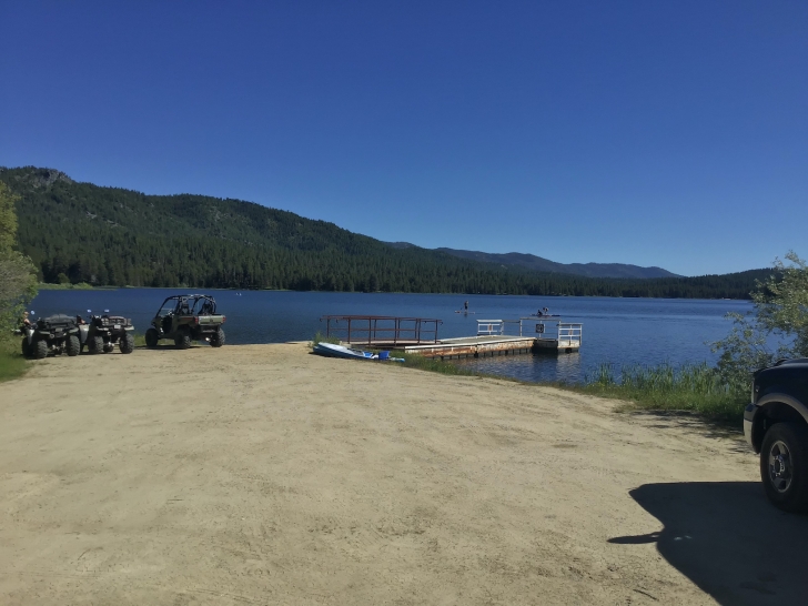 Camping in Idaho at Horsethief Reservoir Campground.