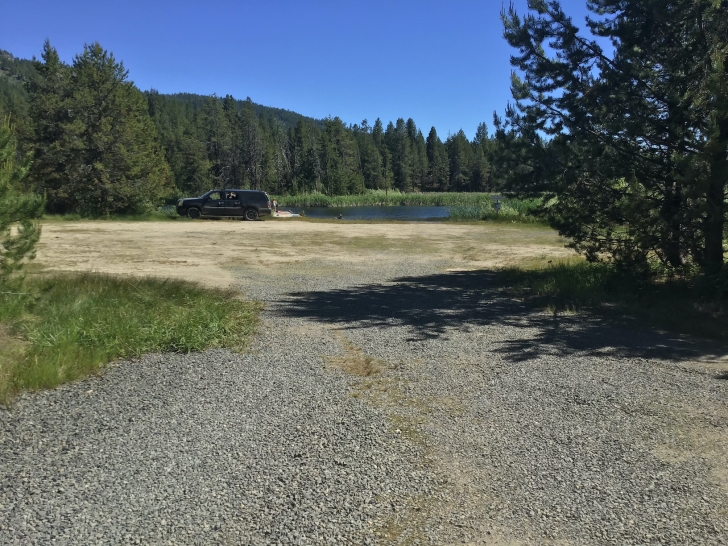 Camping in Idaho at Horsethief Reservoir Campground.