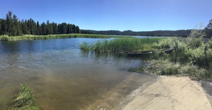 Camping in Idaho at Horsethief Reservoir Campground.