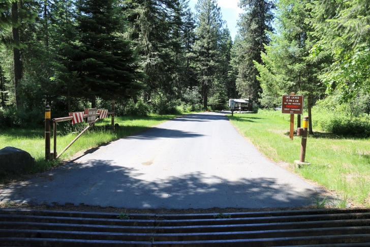 A picture of the entrance to Laird Park Campground in northern Idaho.