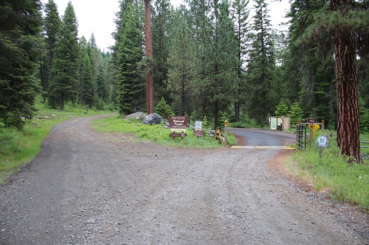 The sign at the entrance to Last Chance Campground.