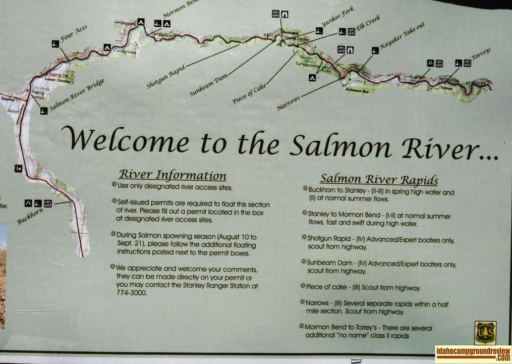 This is a map of the Salmon River for this area.