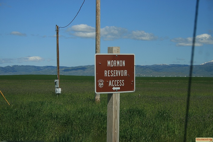 This is one of the signs to Mormon Reservoir.