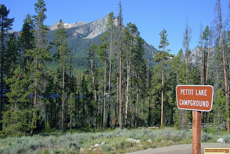This is the entrance to Pettit Lake Campground.