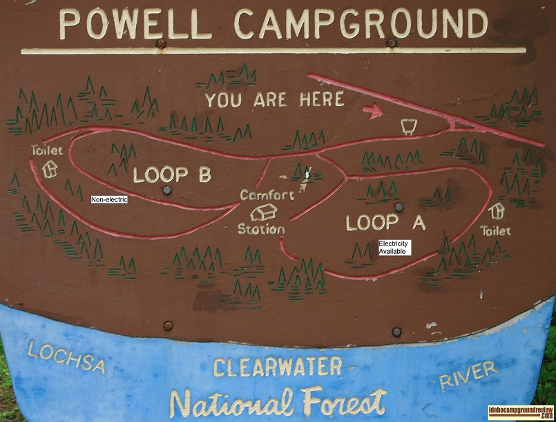 Powell Campground on the Lochsa River near Lolo Pass.