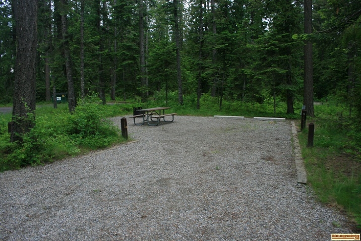 Typical RV camping site in Riley Creek Recreation Area.