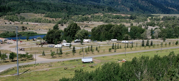This is a view of the park from the road above.