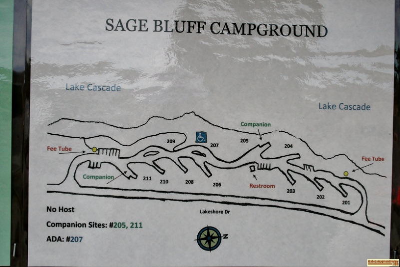 Sage Bluff Campground a camping loop in Lake Cascade State Park.