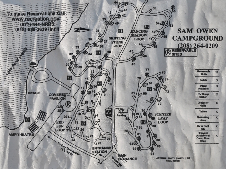 I have included this map of the campsites.