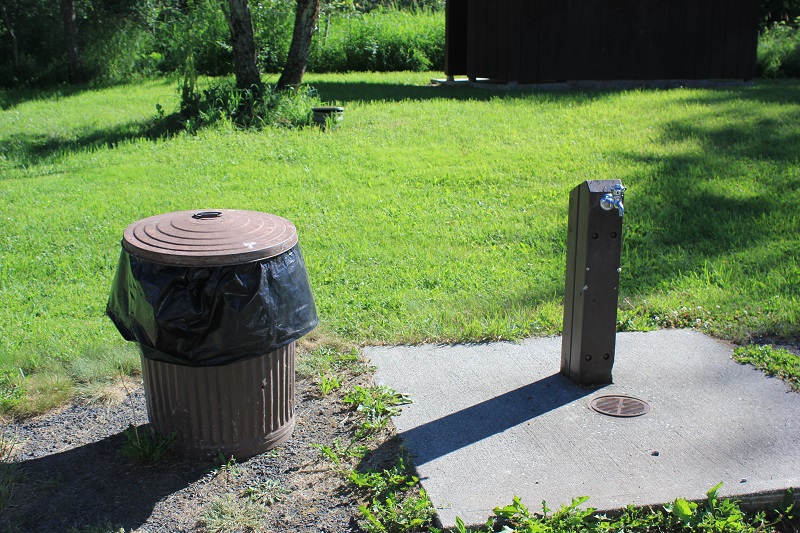 There is a pressurized water system and garbage available throughout the campground.