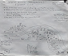 A picture of the campground map for Warm River Campground in Idaho