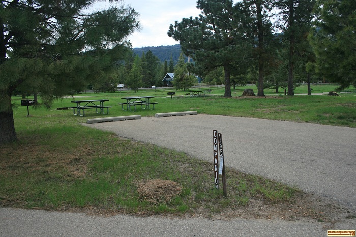 A picture of campsite 136 in West Mountain Campground