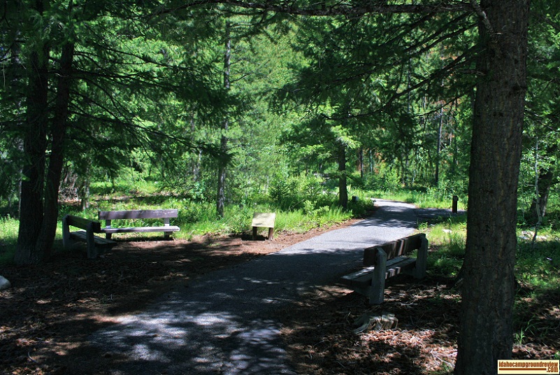 This is the beginning of the nature path in Wood River Campground north of Sun Valley, Idaho.