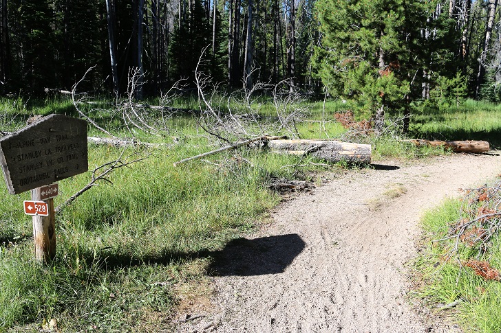 The Junction with the Alpine Way Trail and the Idaho Centennial Trail near Stanley Lake.