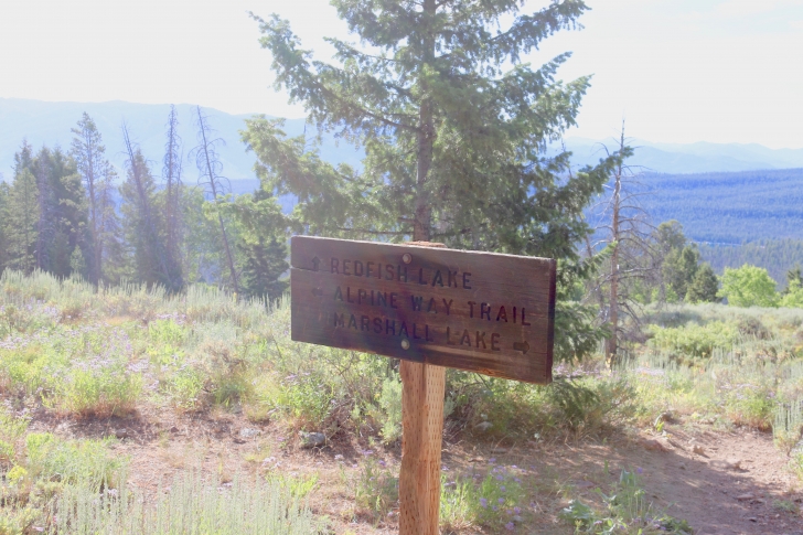 The Alpine Way trail sign