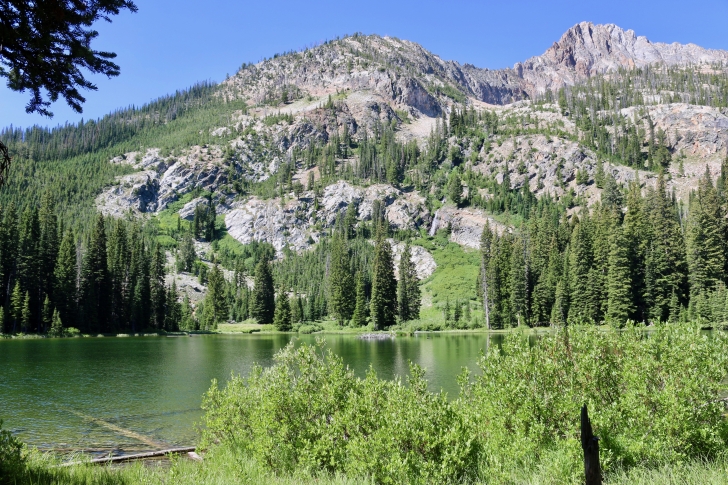 A picture of Marshall Lake with Williams Peak in the background.