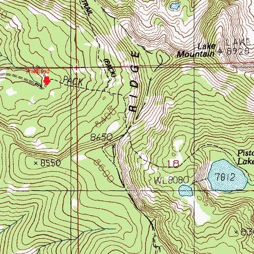 USGS map Pistol Lake