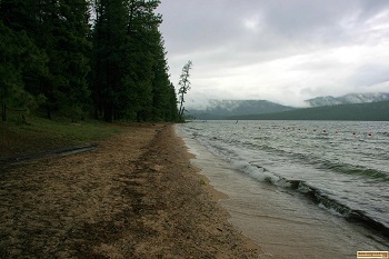 The Beach at Reeder Bay on Priest Lake.