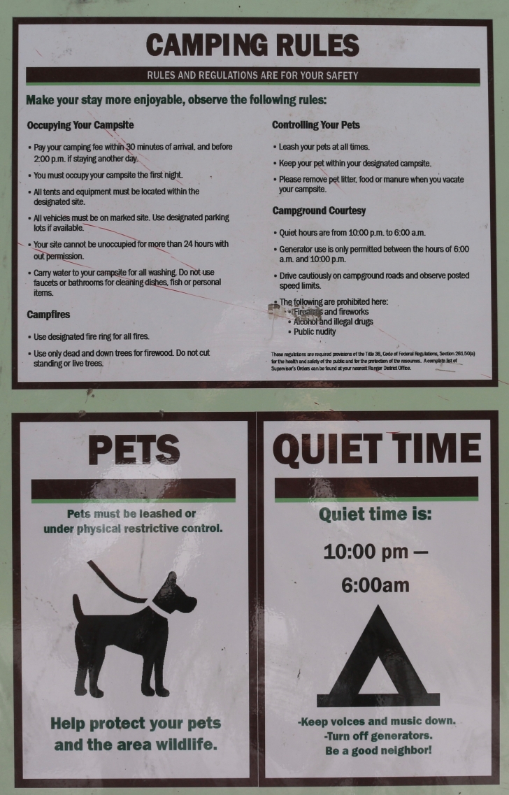 Info sign at Edna Creek Campground