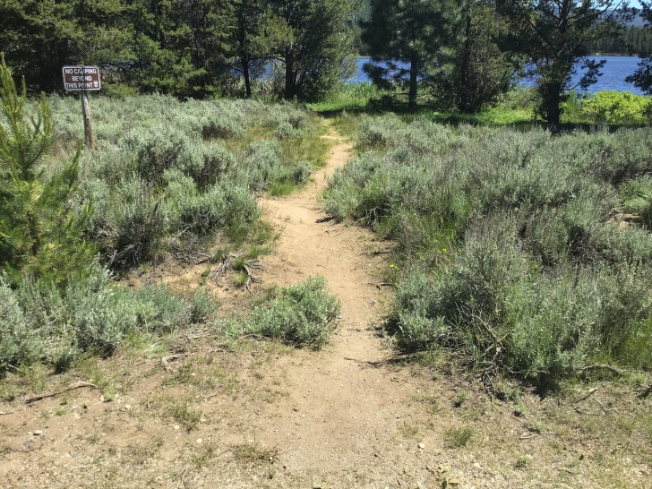 Camping in Idaho at Horsethief Reservoir Campground.