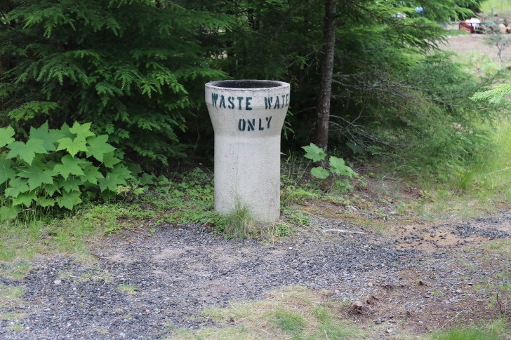 The sewer hook-ups have been disabled but there are "grey" water dumps in several locations.