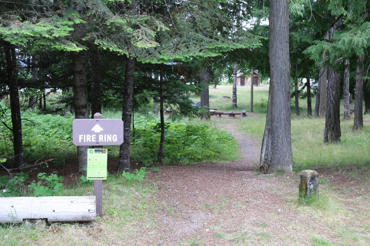 There is a pretty cool fire ring between the picnic area and the playground  if you want to use a larger fire ring than you have in your campsite.
