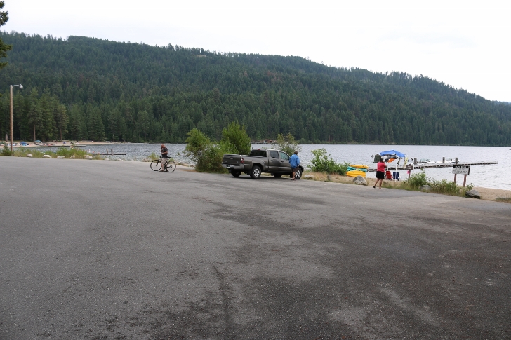 There are several parking spots. This is the only place we could get reception without AT&T phones and it was spotty.