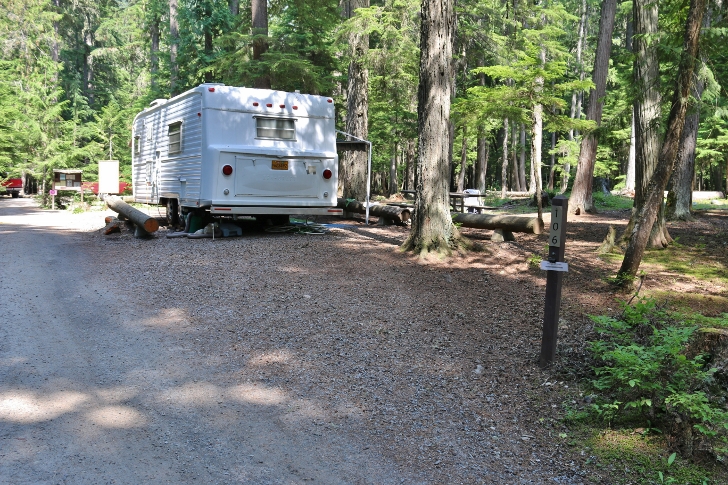 Campsite 106 is a pull-thru.