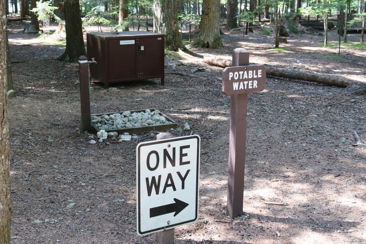 Drinking water and garbage dumpsters are available in several locations through out the campground.