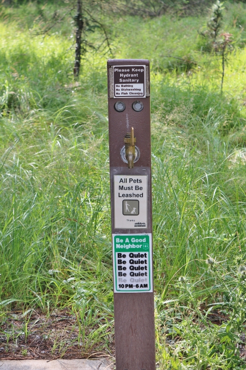 There is a pressurized water system and the water was pretty good as campground water goes.